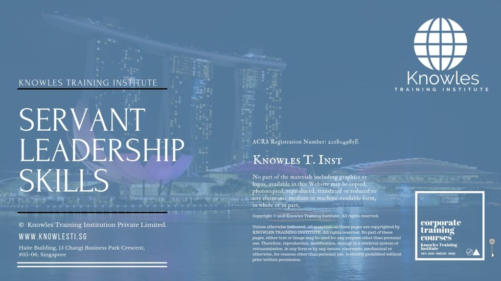 Servant Leadership Skills Training Course in Singapore