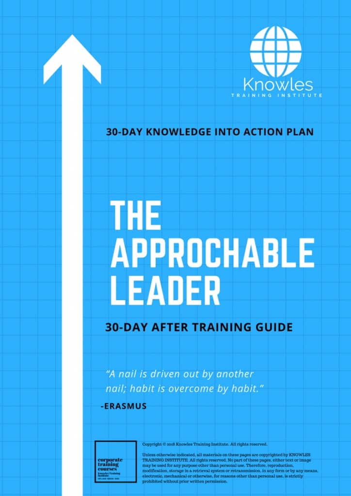 The Approchable Leader 30 Day After Training Guide