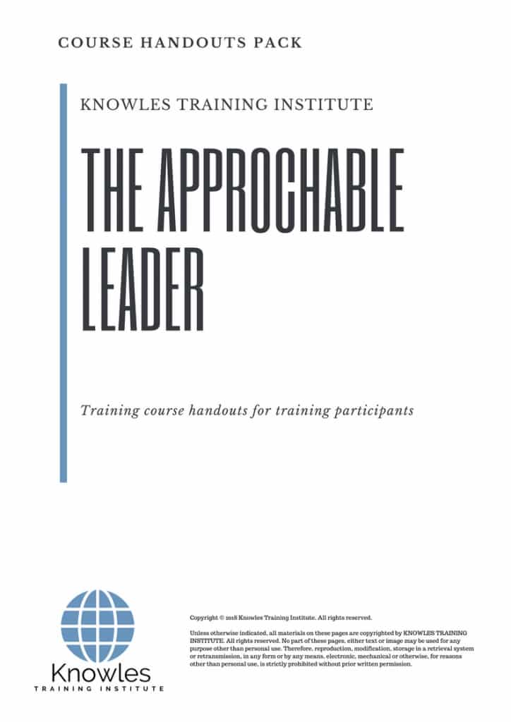 The Approchable Leader Course Handouts