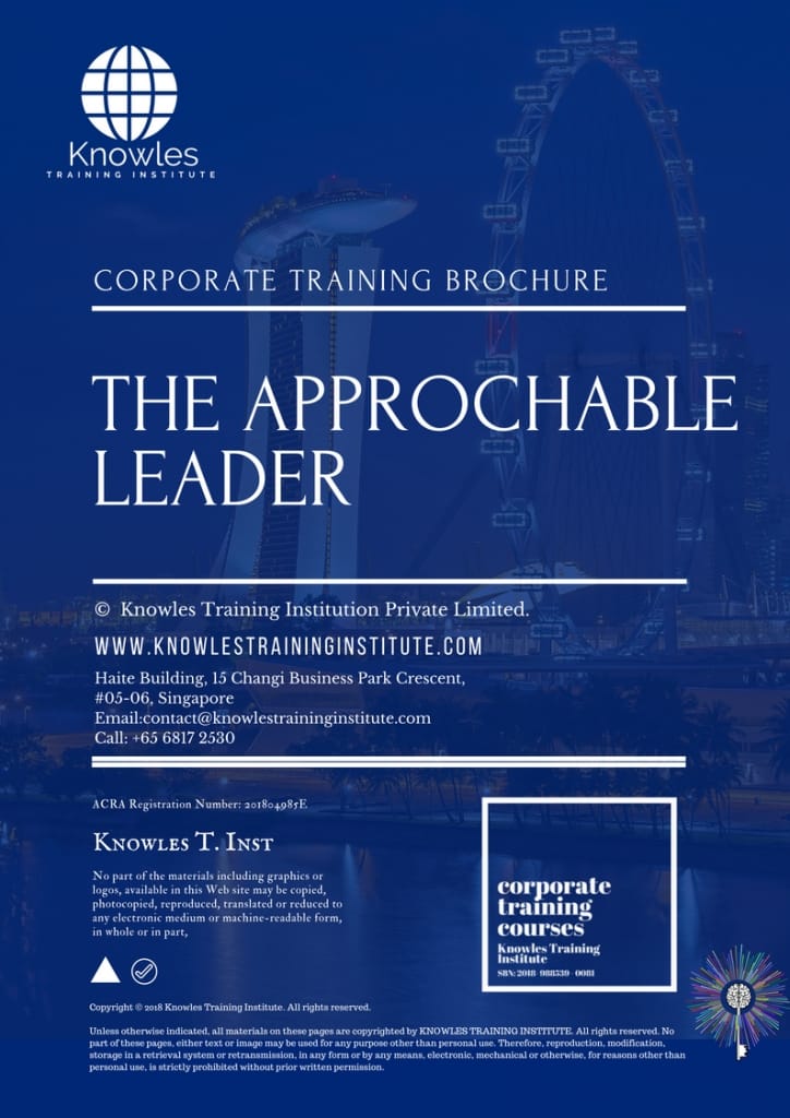 The Approchable Leader Training Course Brochure