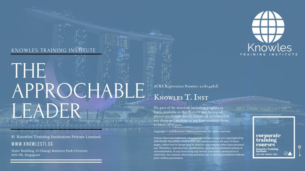 The Approchable Leader Training Course in Singapore