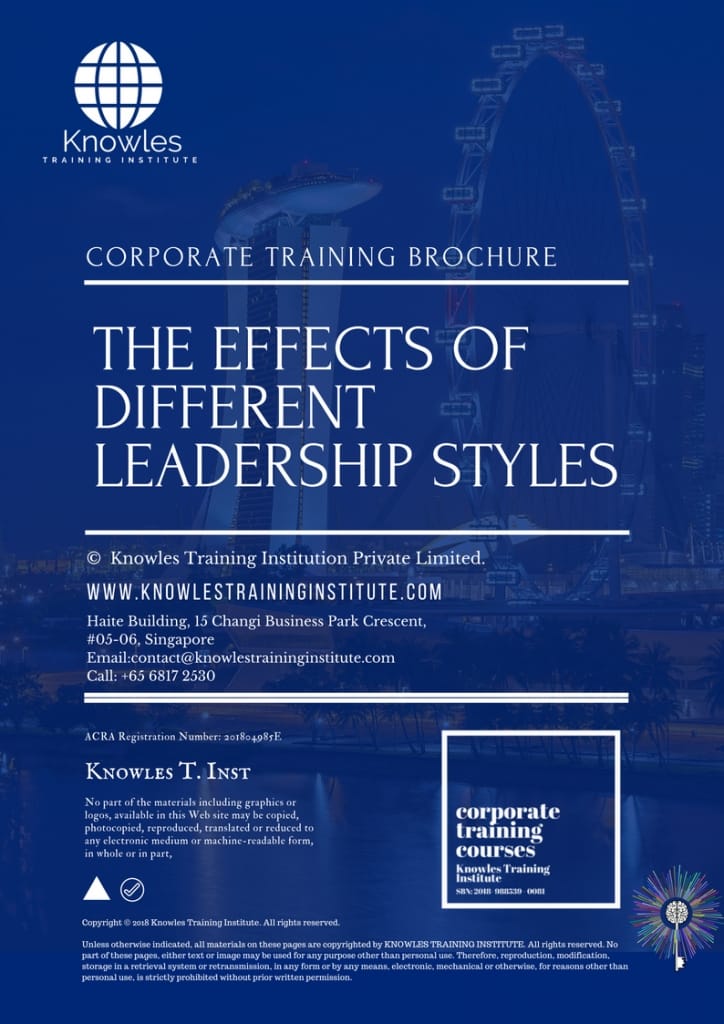 The Effects Of Different Leadership Styles Training Course Brochure