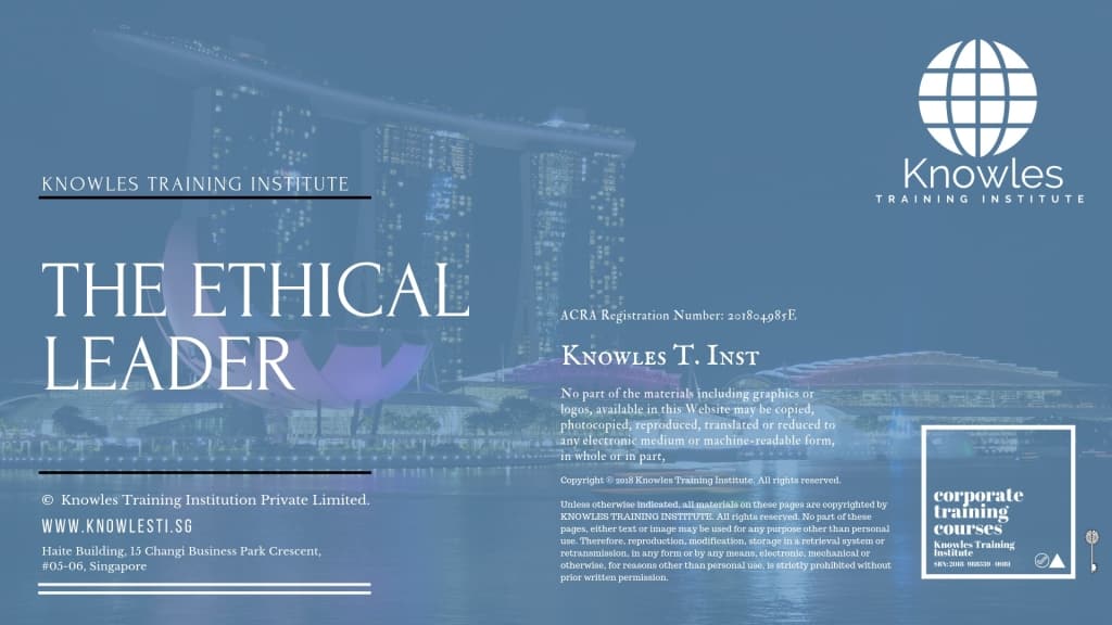 The Ethical Leader Training Course in Singapore