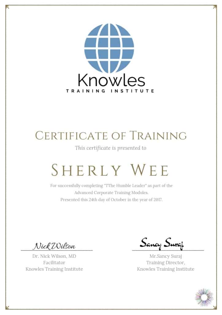 The Humble Leader Training Certification