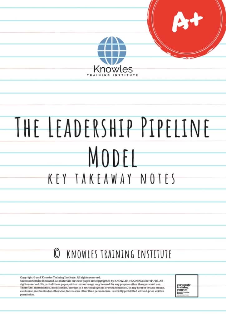 The Leadership Pipeline Model Training Course Key Takeaways Notes