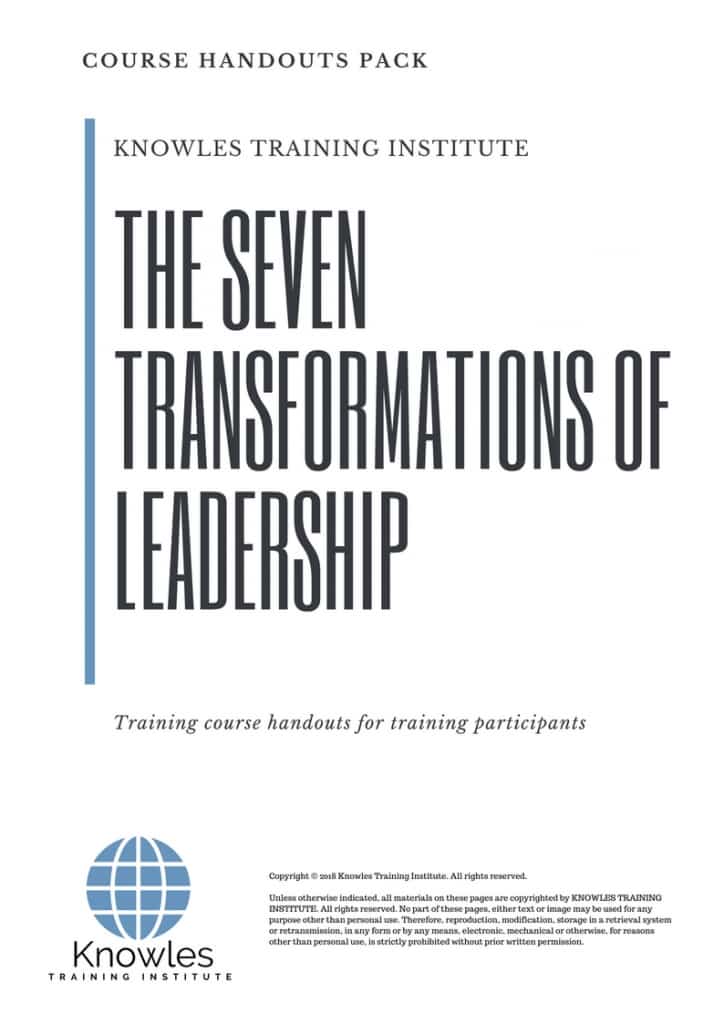 The Seven Transformations Of Leadership Course Handouts