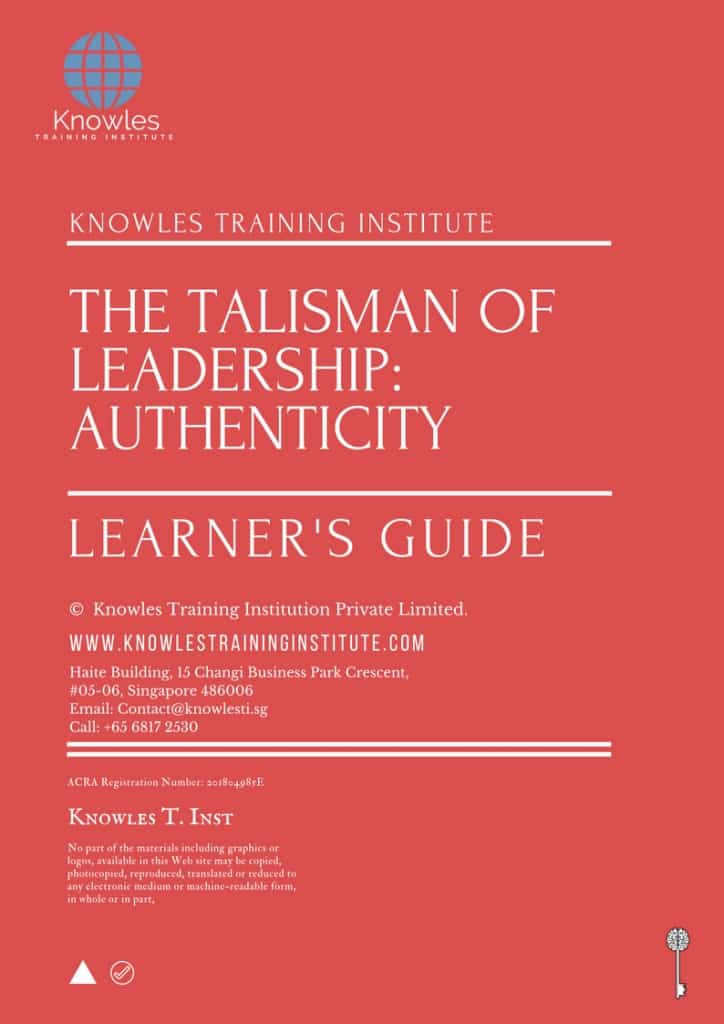 The Talisman Of Leadership Authenticity Training Course Learner’s Guide