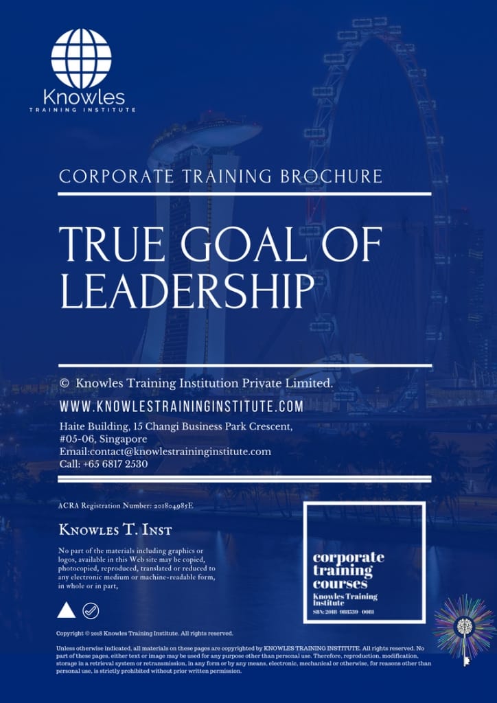 True Goal Of Leadership Training Course Brochure