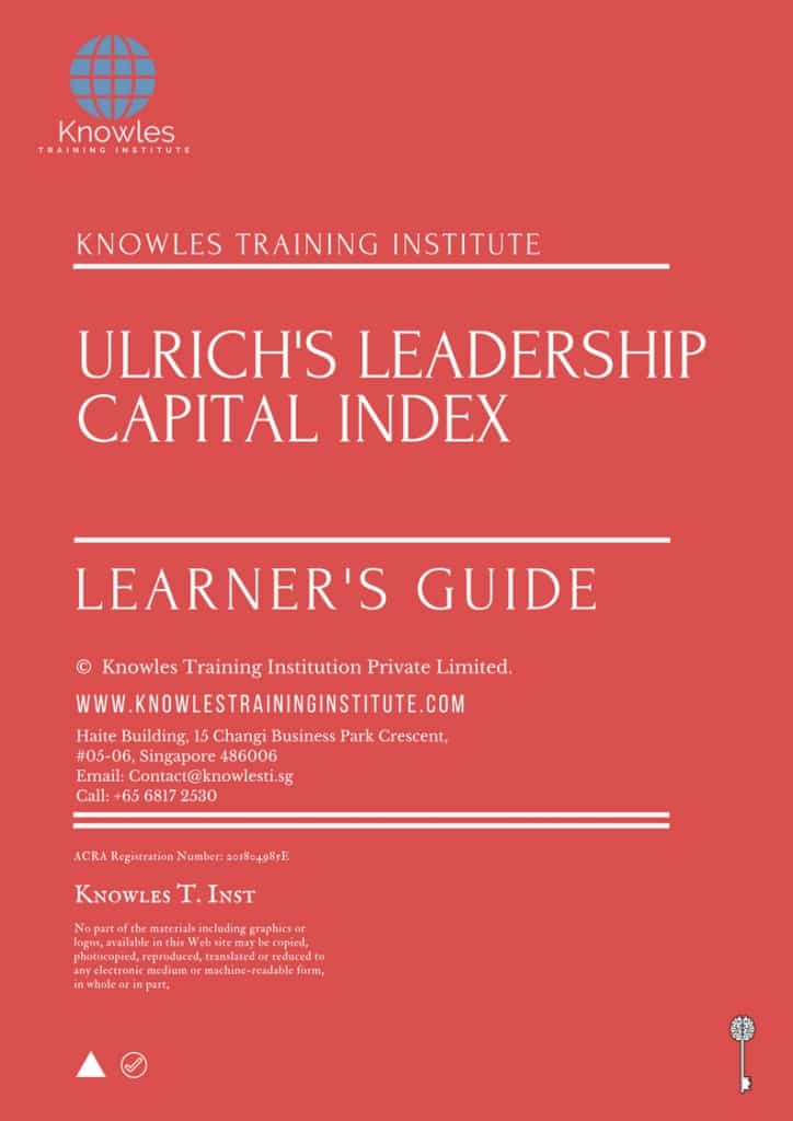Ulrich’s Leadership Capital Index Training Course Learner’s Guide