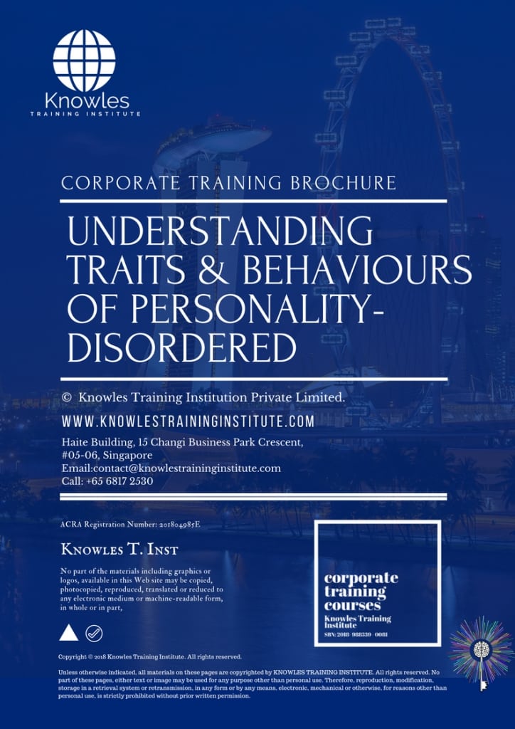 Understanding Traits & Behaviours Of Personality-Disordered Training Course Brochure