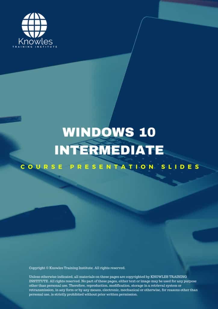 Windows 10 Intermediate Training Course Presentation Slides