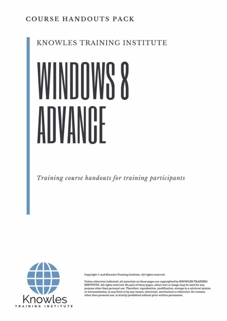 Windows 8 Advance Course Handouts