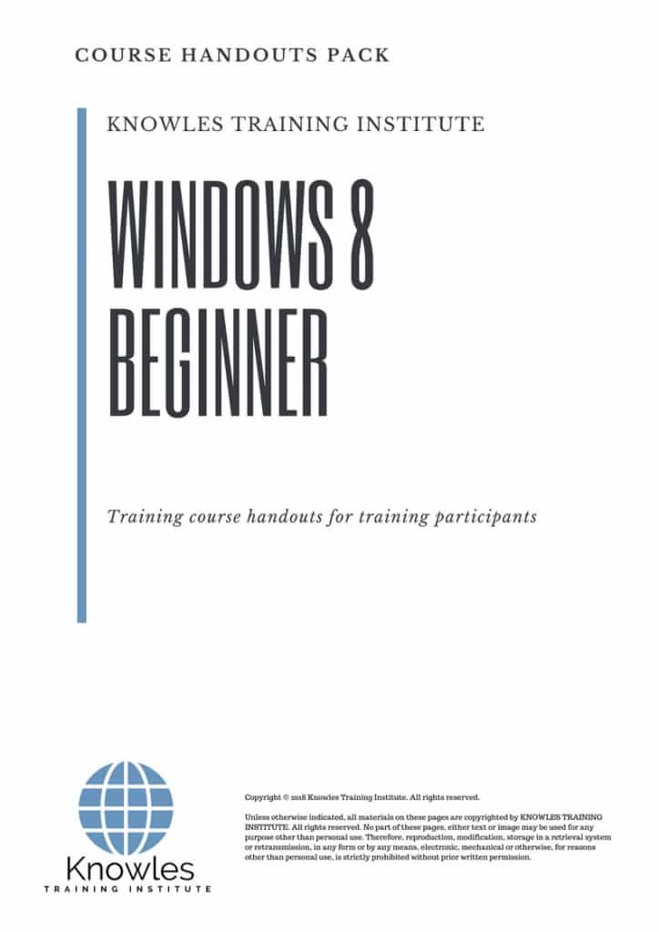 Windows 8 Beginner Course Handouts