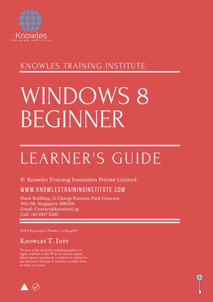 Windows 8 Beginner Training Course Learner’s Guide