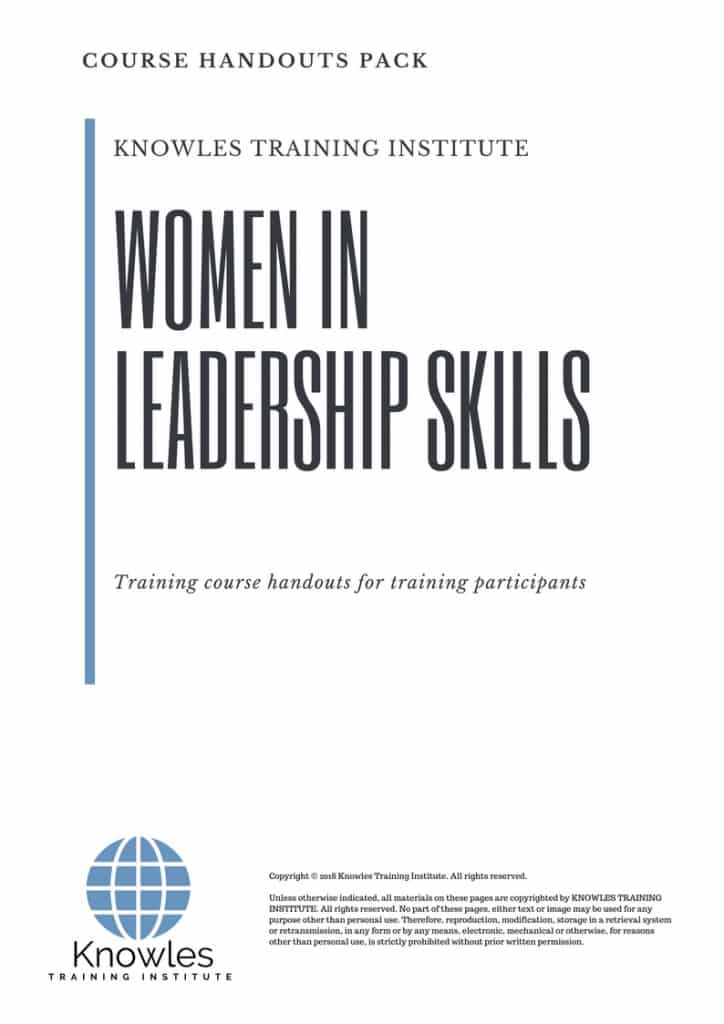 Women In Leadership Skills Course Handouts