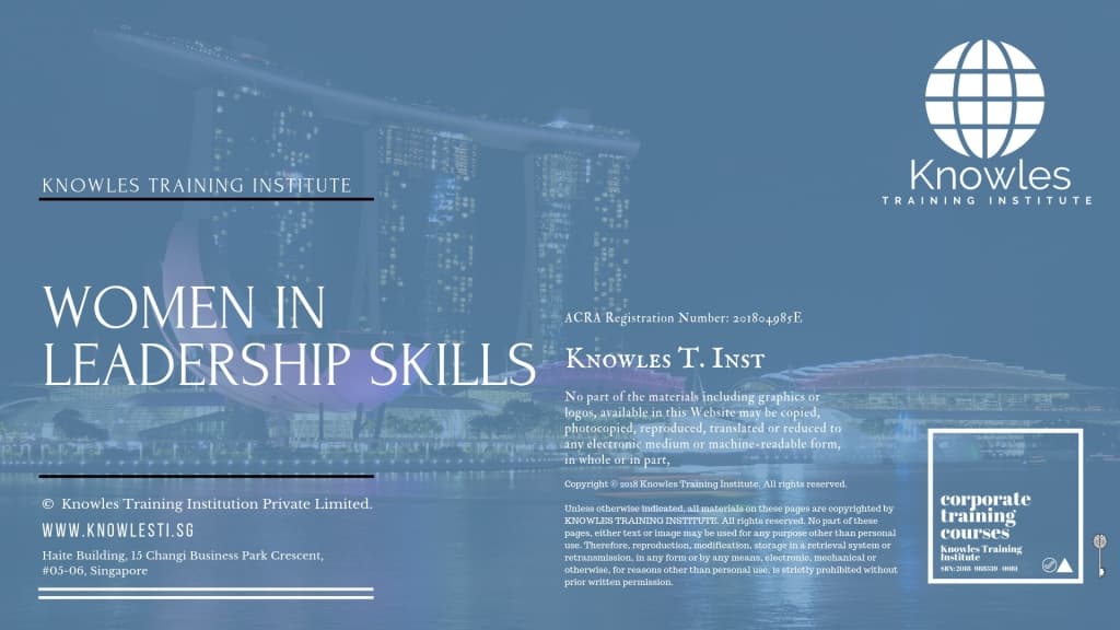 Women In Leadership Skills Training Course in Singapore