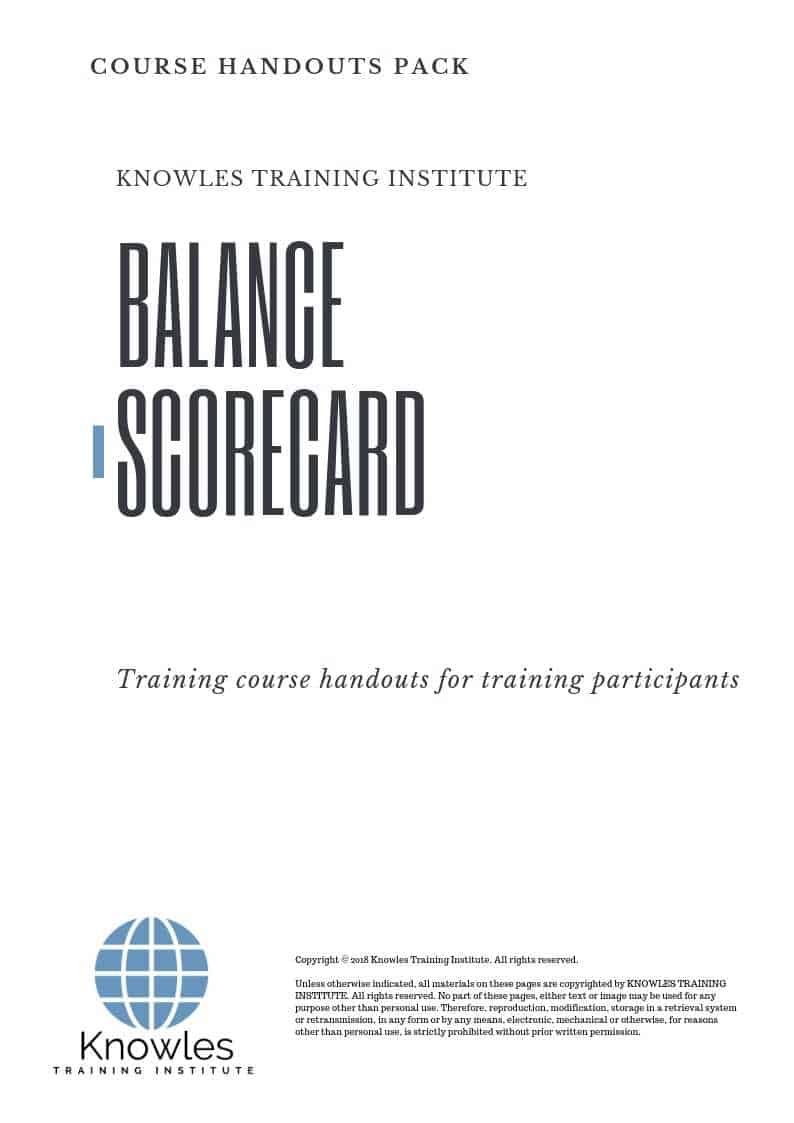 The Balanced Scorecard Course Handouts The Balanced Scorecard Course Handouts