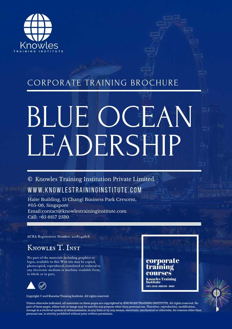 Blue Ocean Leadership Course Brochure