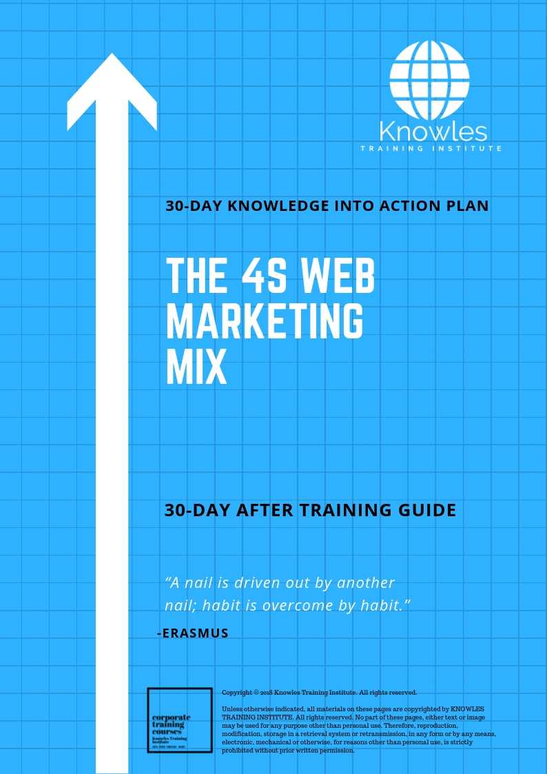 The 4S Web Marketing Mix 30-Day Action Plan