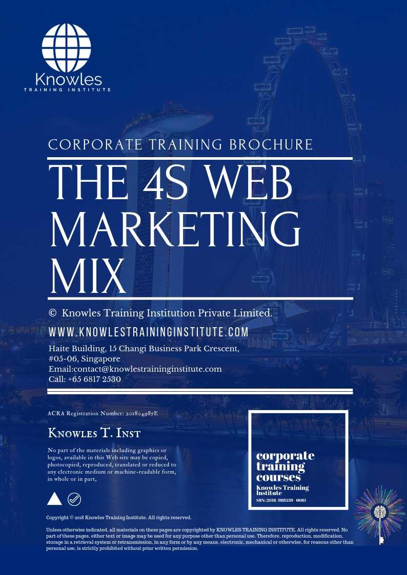 The 4S Web Marketing Mix Course Brochure