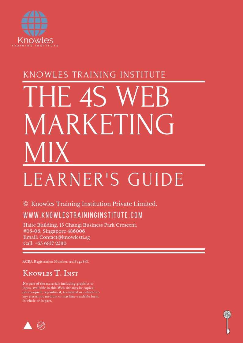 The 4S Web Marketing Mix Learner’s Guide