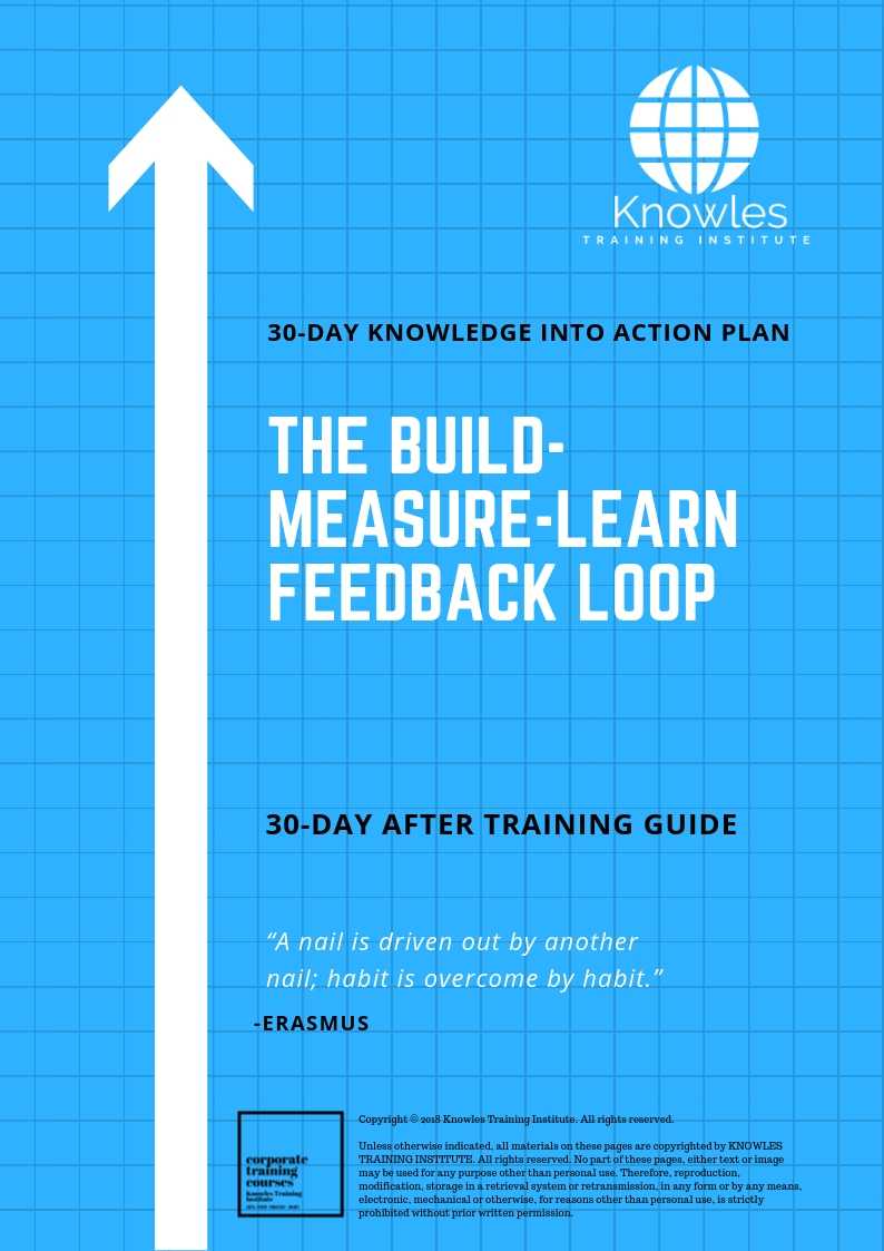 The Build-Measure-Learn Feedback Loop 30-Day Action Plan