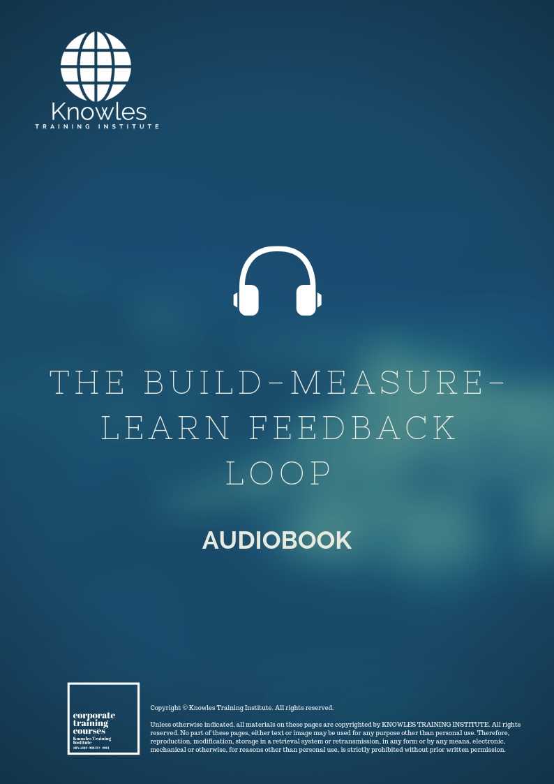 The Build-Measure-Learn Feedback Loop Essentials Audiobook