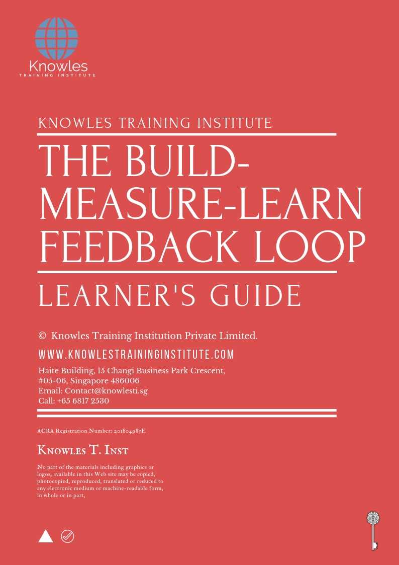 The Build-Measure-Learn Feedback Loop Learner’s Guide