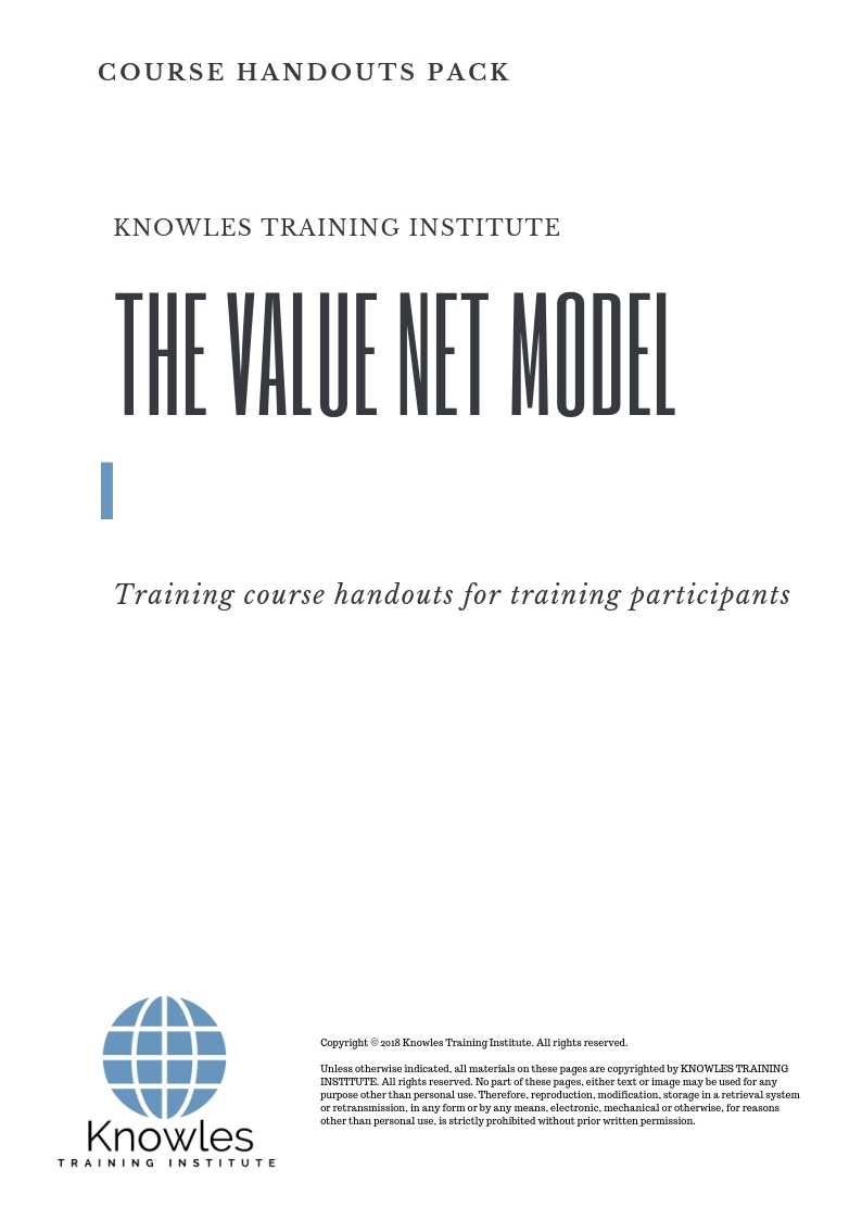 The Value Net Model Course Handouts
