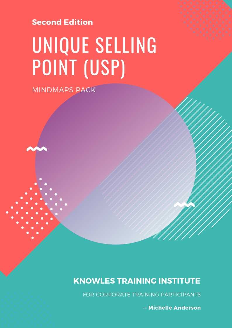 Unique Selling Point (Usp) Analysis MindMaps Pack