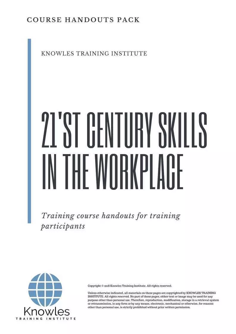 21’st Century Skills In The Workplace Training Course