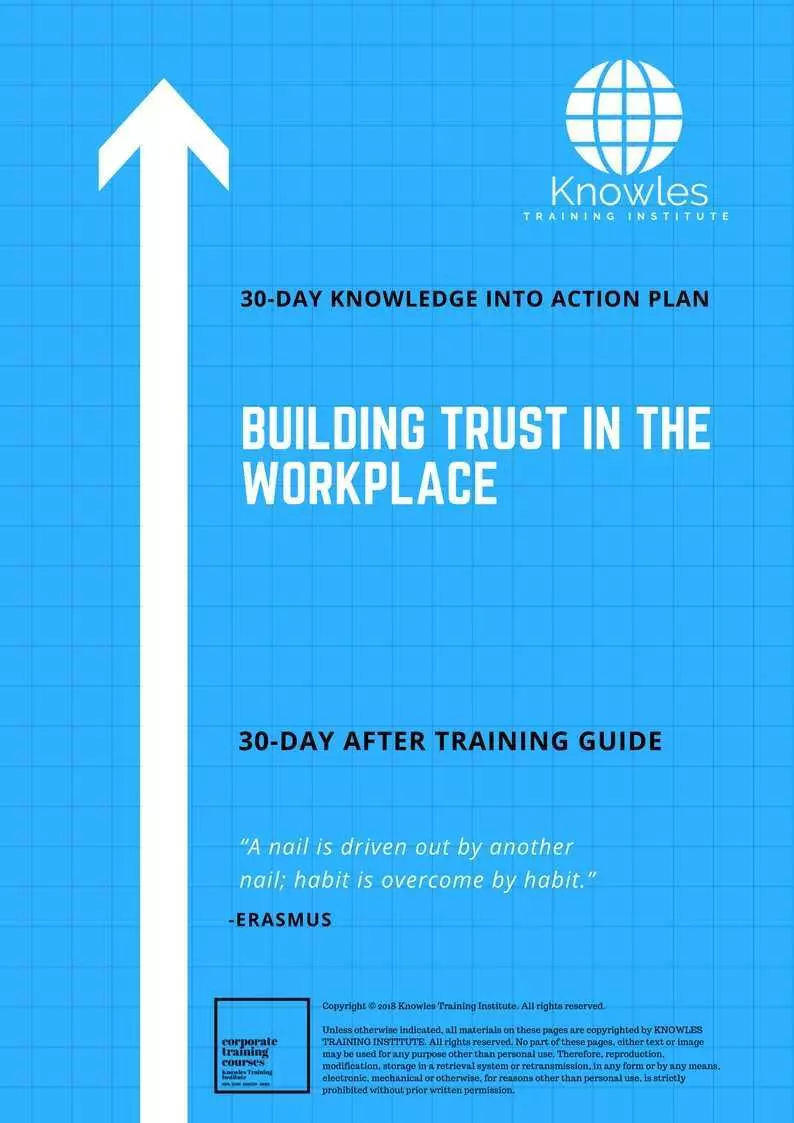Building Trust In The Workplace Course