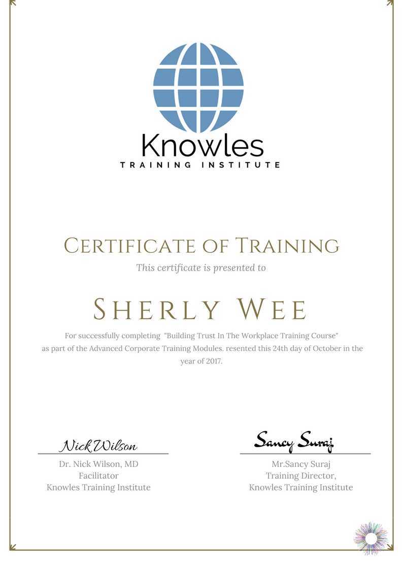 Building Trust In The Workplace Training Certification