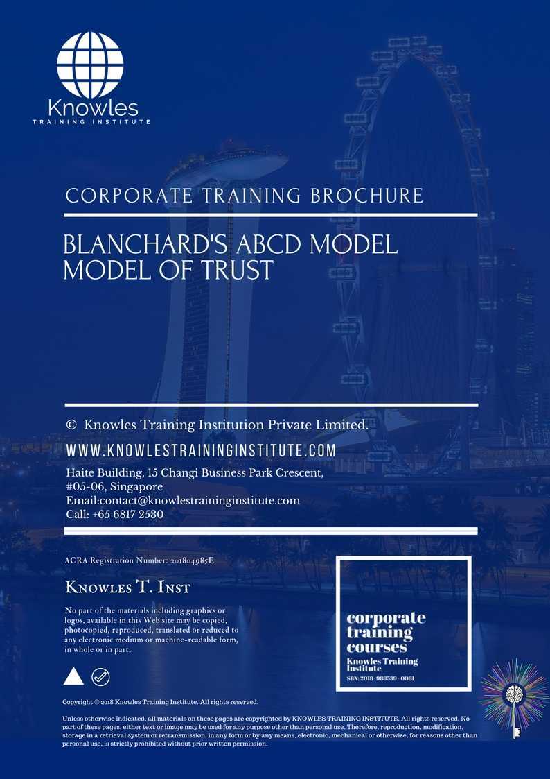 Building Trust In The Workplace Training Course Brochure