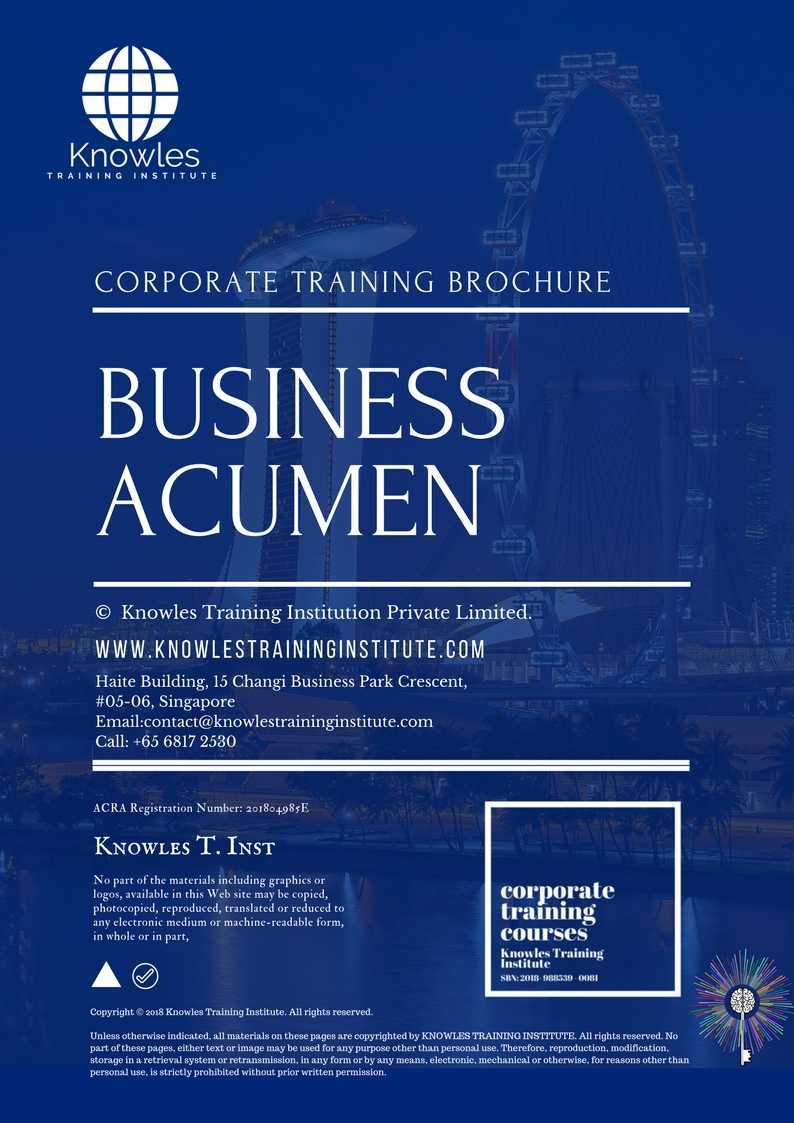 Business Acumen Training Course