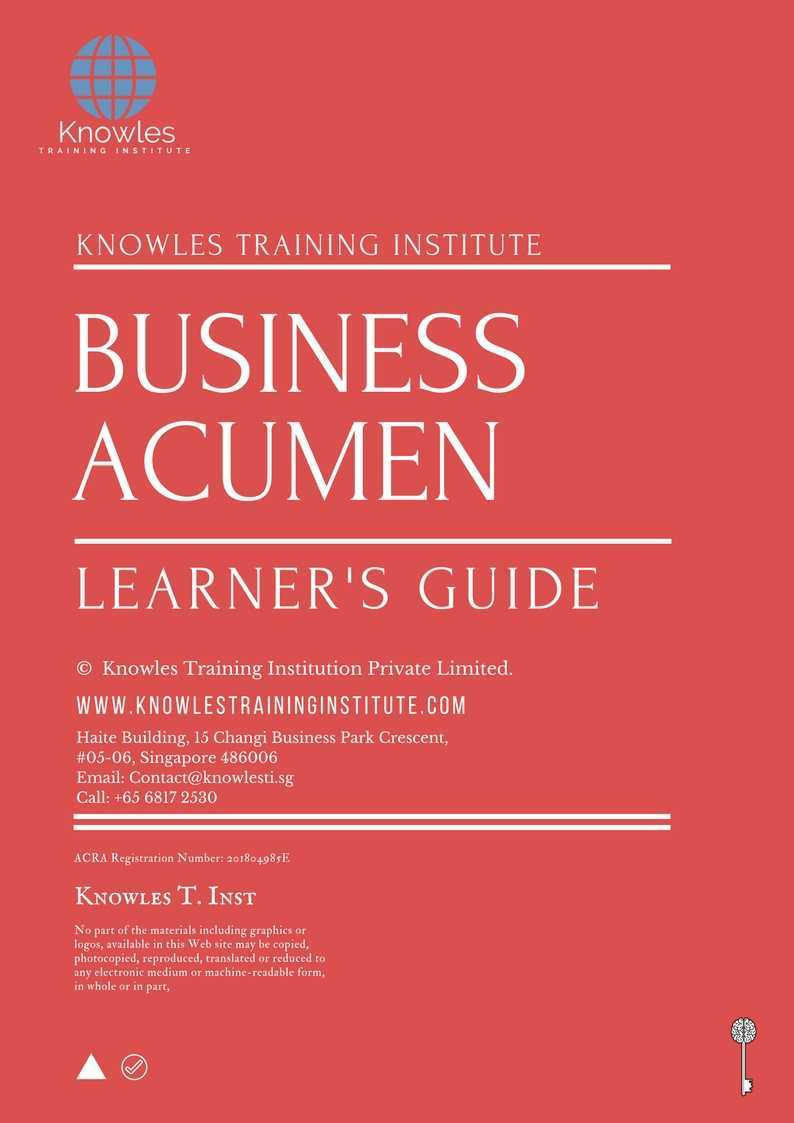 Business Acumen Training Course
