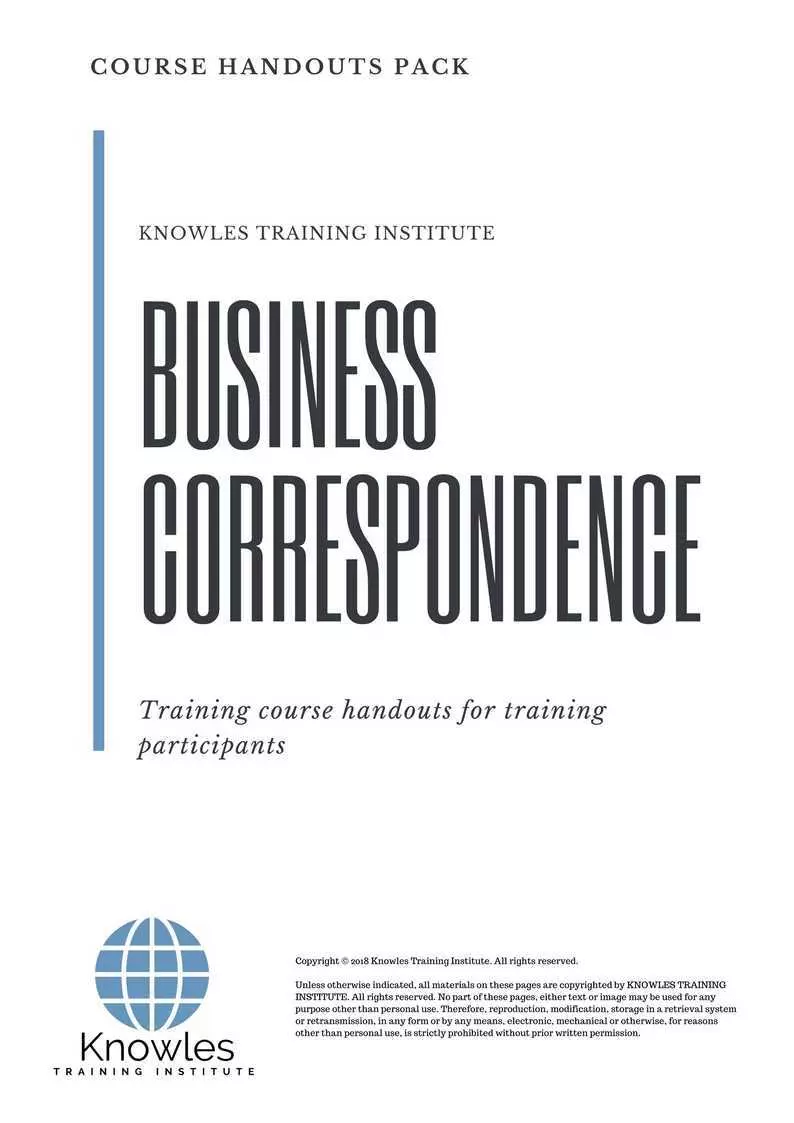 Business Correspondence Training Course