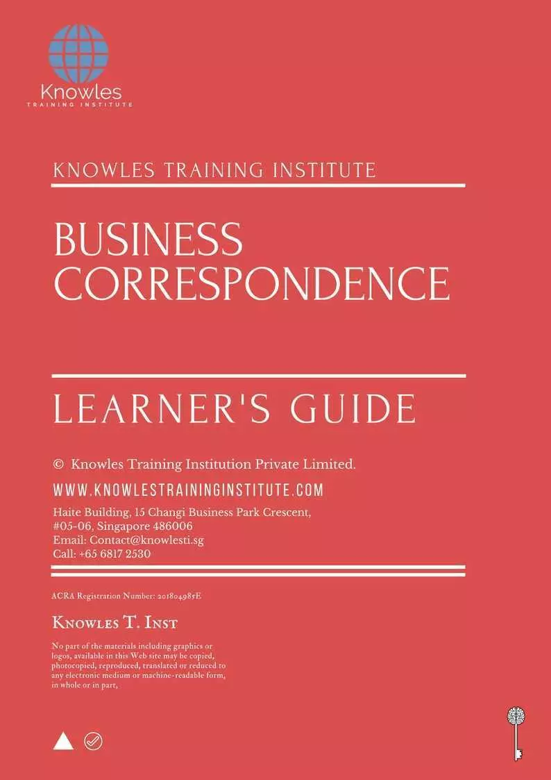 Business Correspondence Training Course