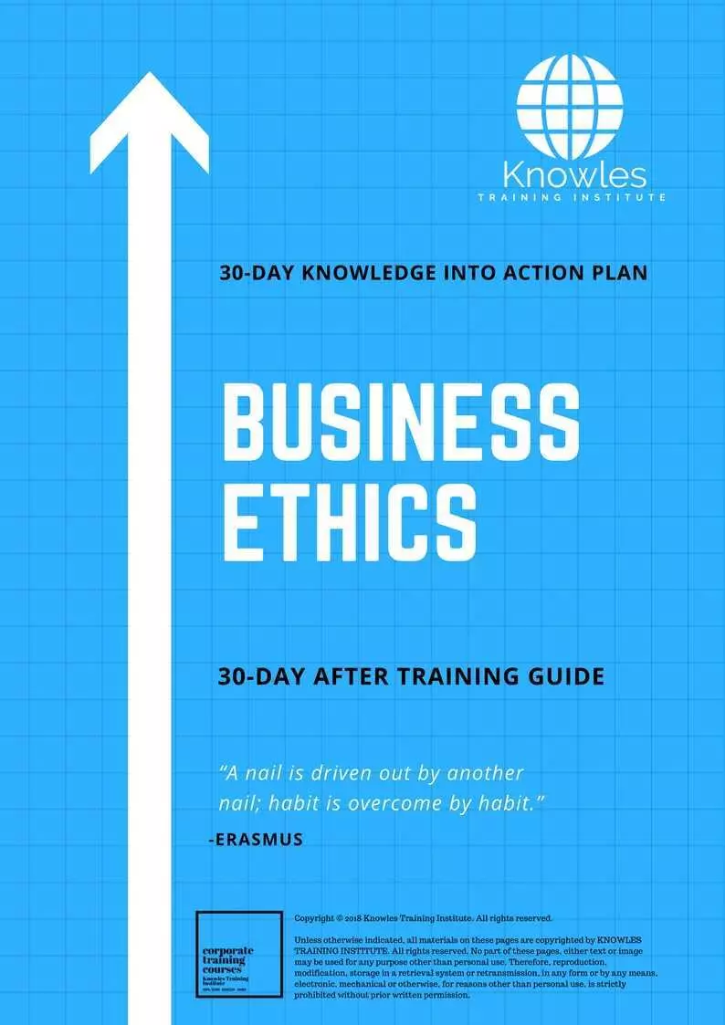 Business Ethics Training Course