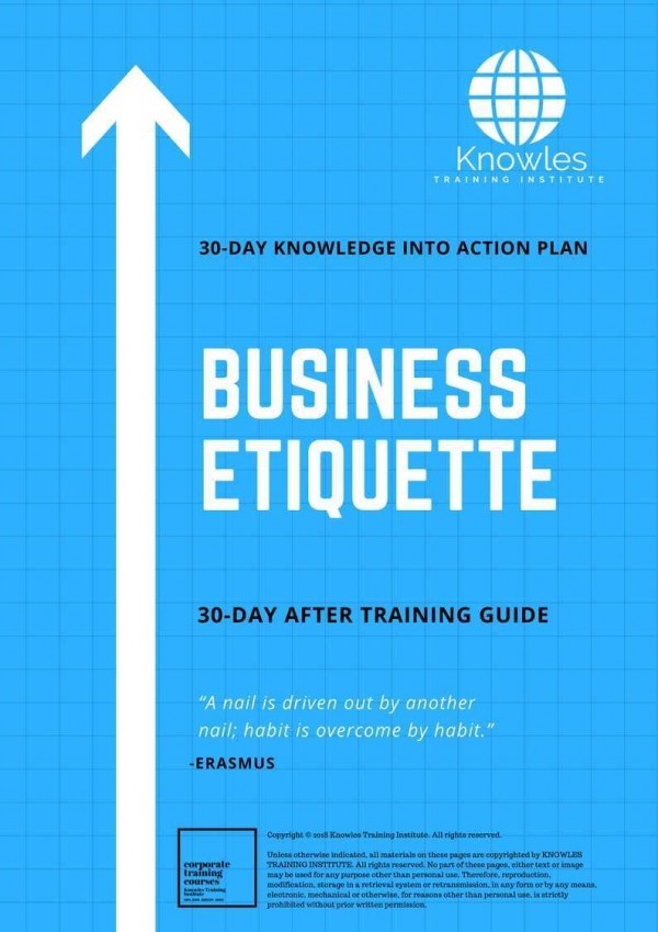 Business Etiquette Training Course - Corporate Etiquette Workshop