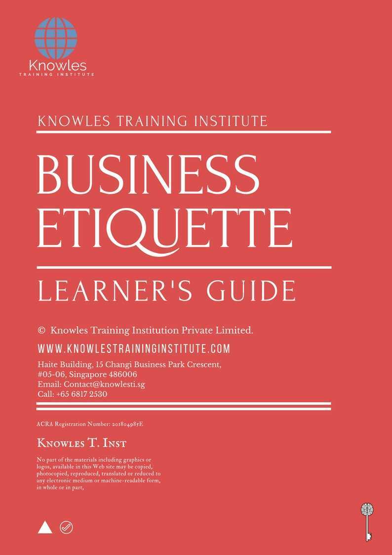 Business Etiquette Training Course