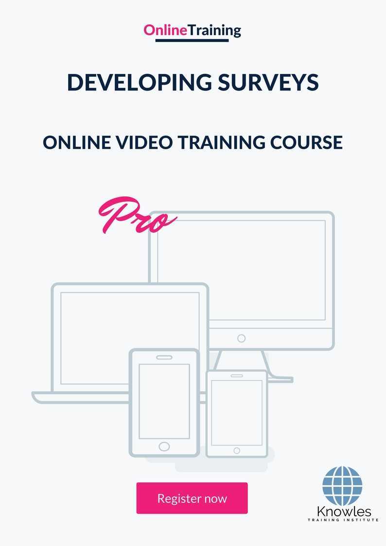 Developing Surveys Online Training Video Course