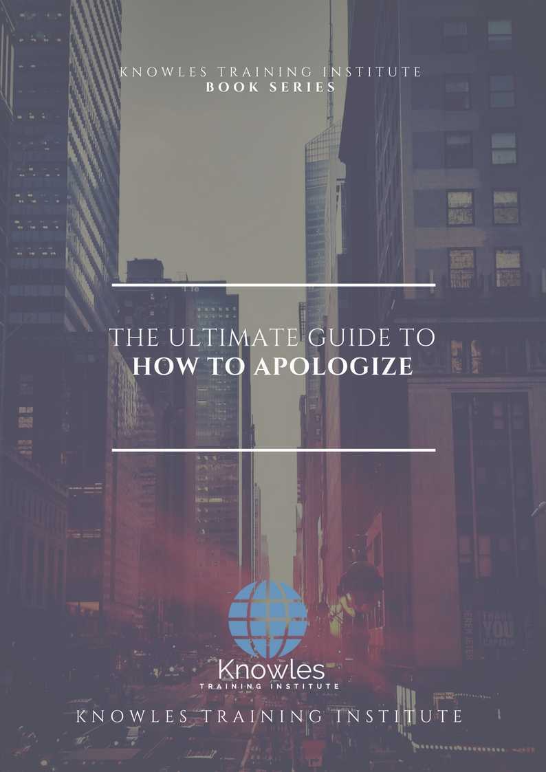 How To Apologize Book