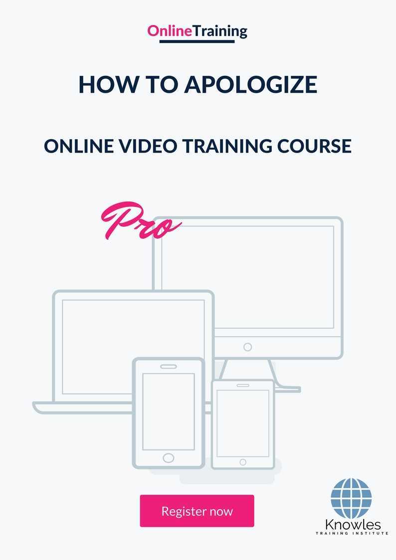 How To Apologize Online Training Video Course