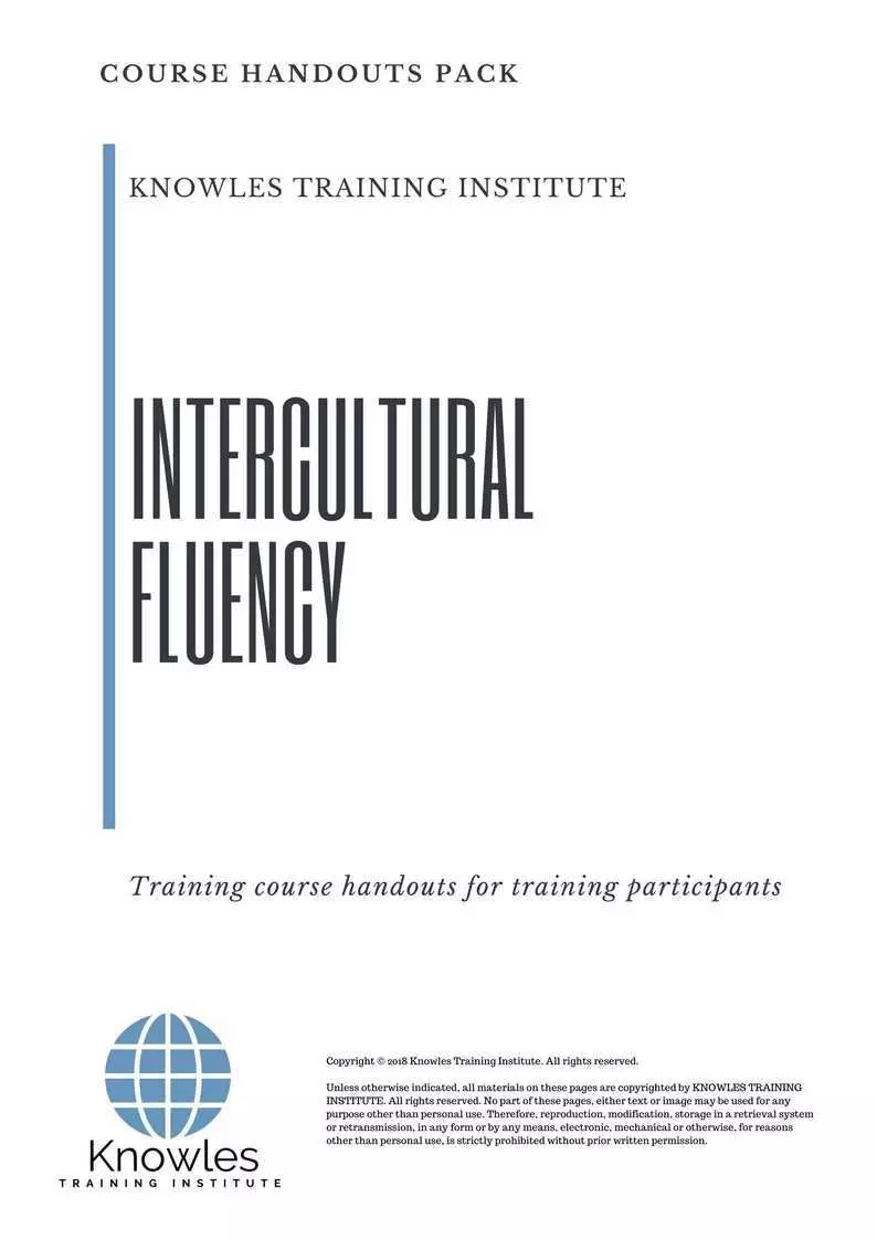 Intercultural Fluency Training Course