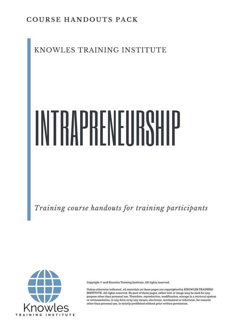 Intrapreneurship Training Course