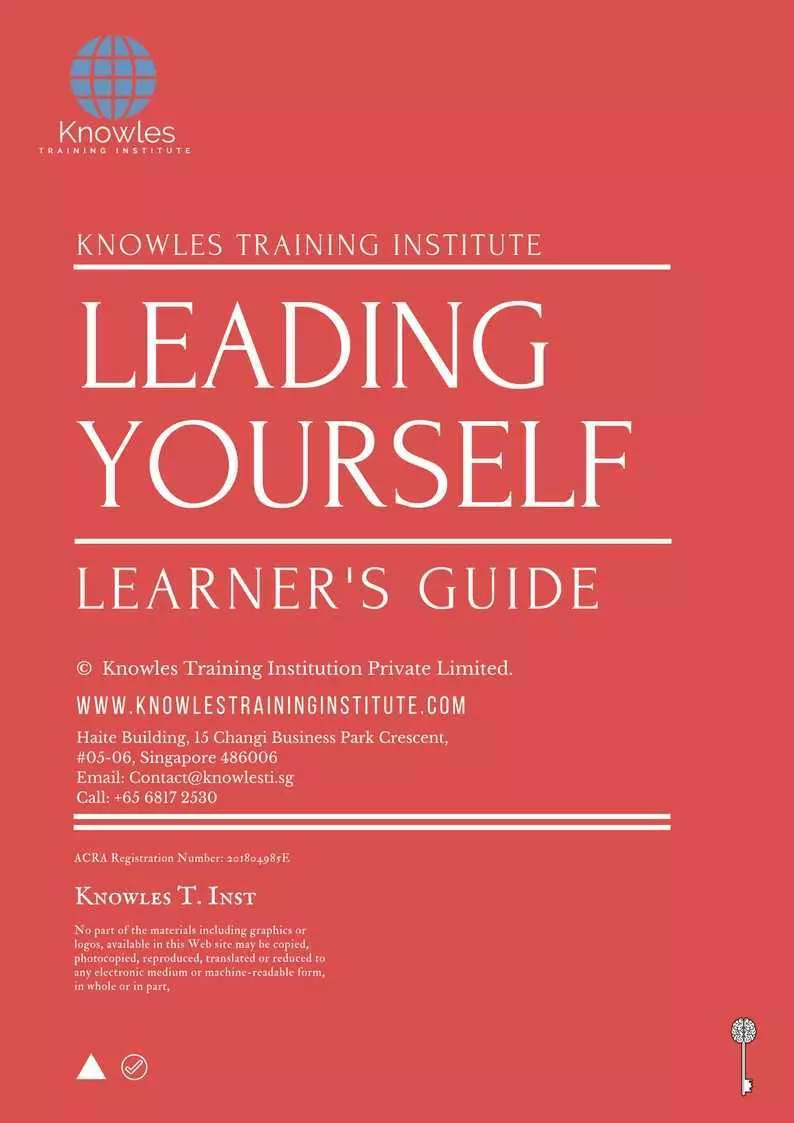 Leading Yourself Training Course