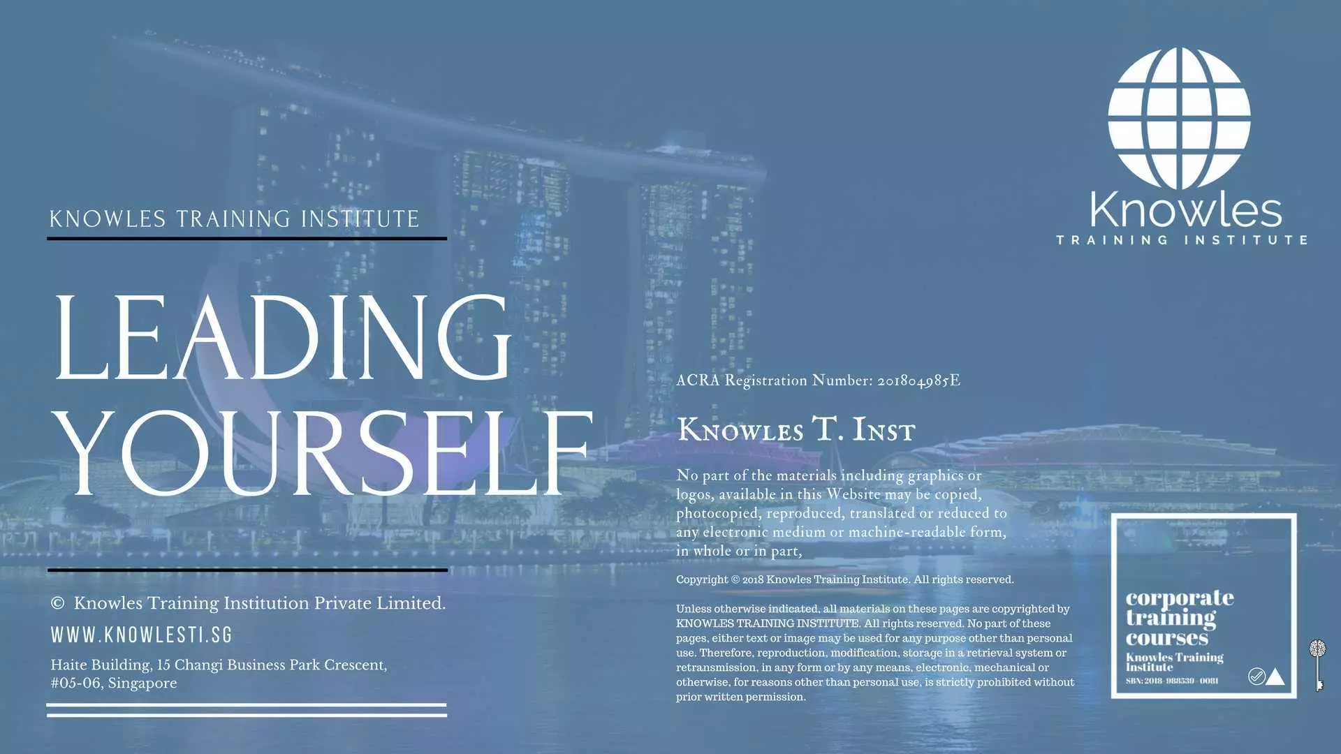 Leading Yourself Training Course