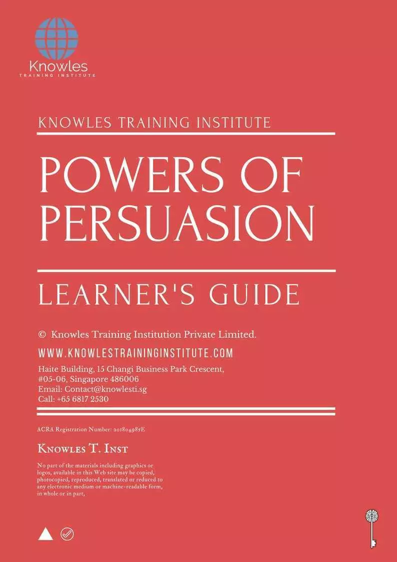 Powers Of Persuasion Training Course