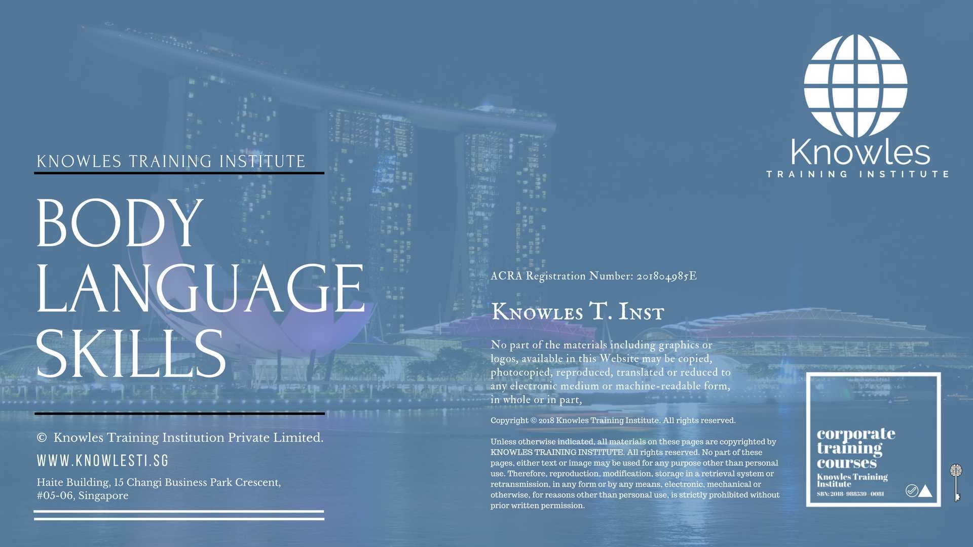 Body Language Skills Course Singapore